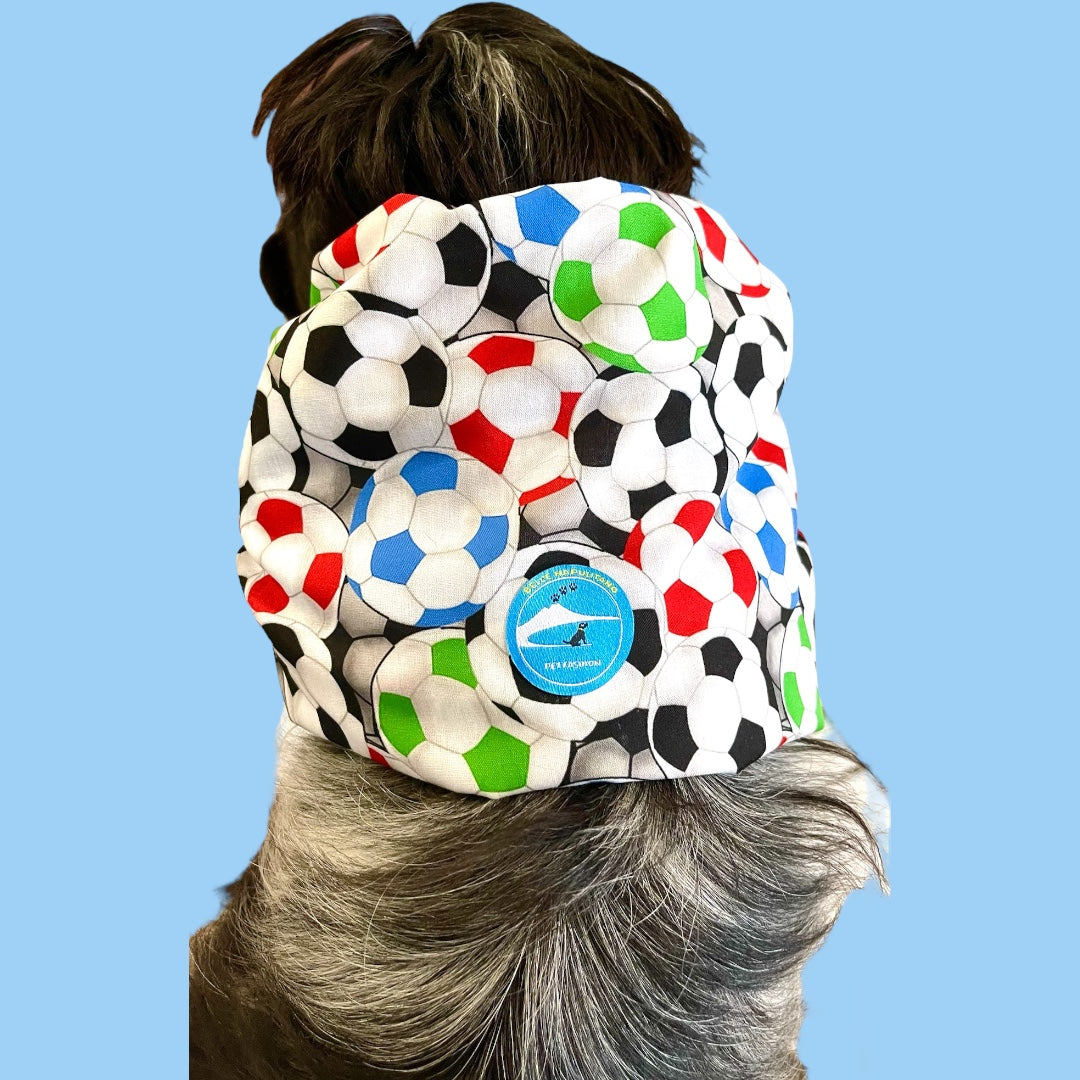 Snood sartoriale double-face per cocker con scritta ricamata “ Io tifo Napoli”