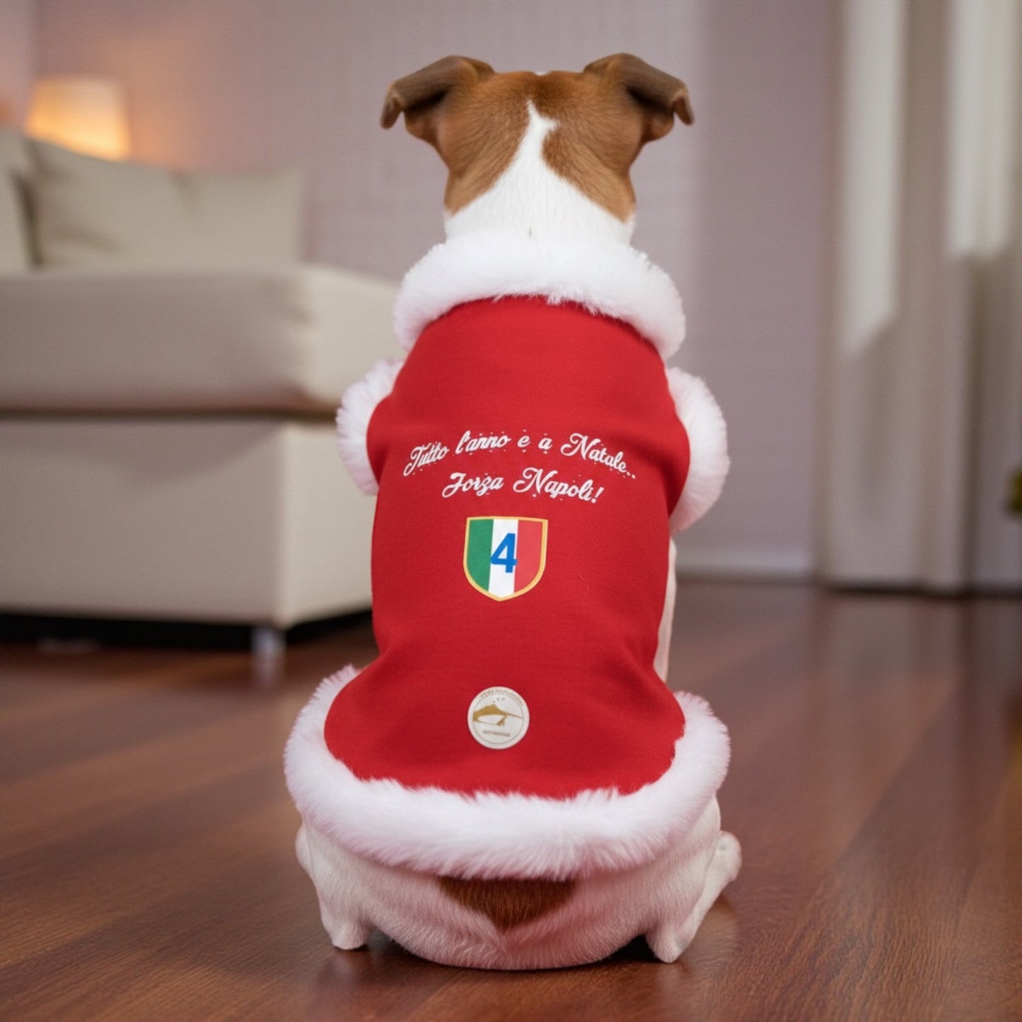 Maglia natalizia calcio Napoli per cani