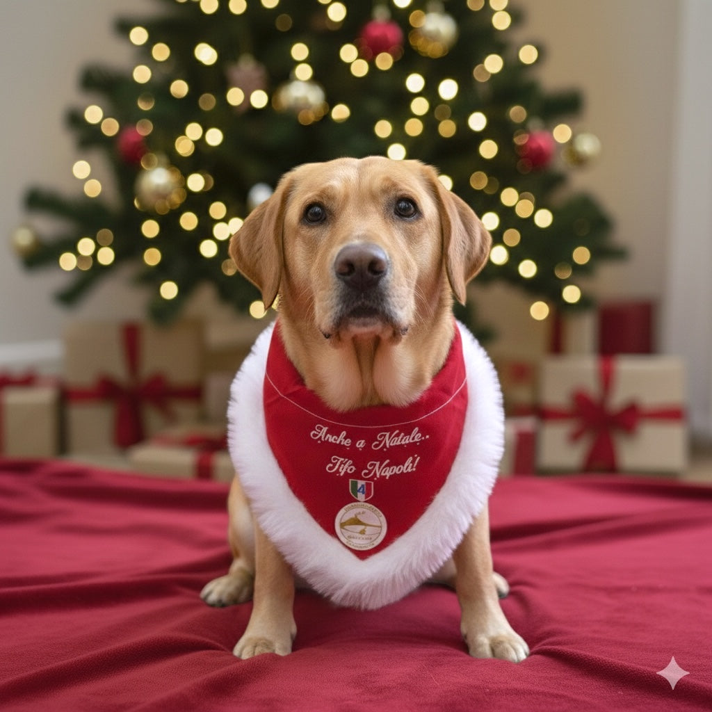 Bandana natalizia calcio Napoli per cani
