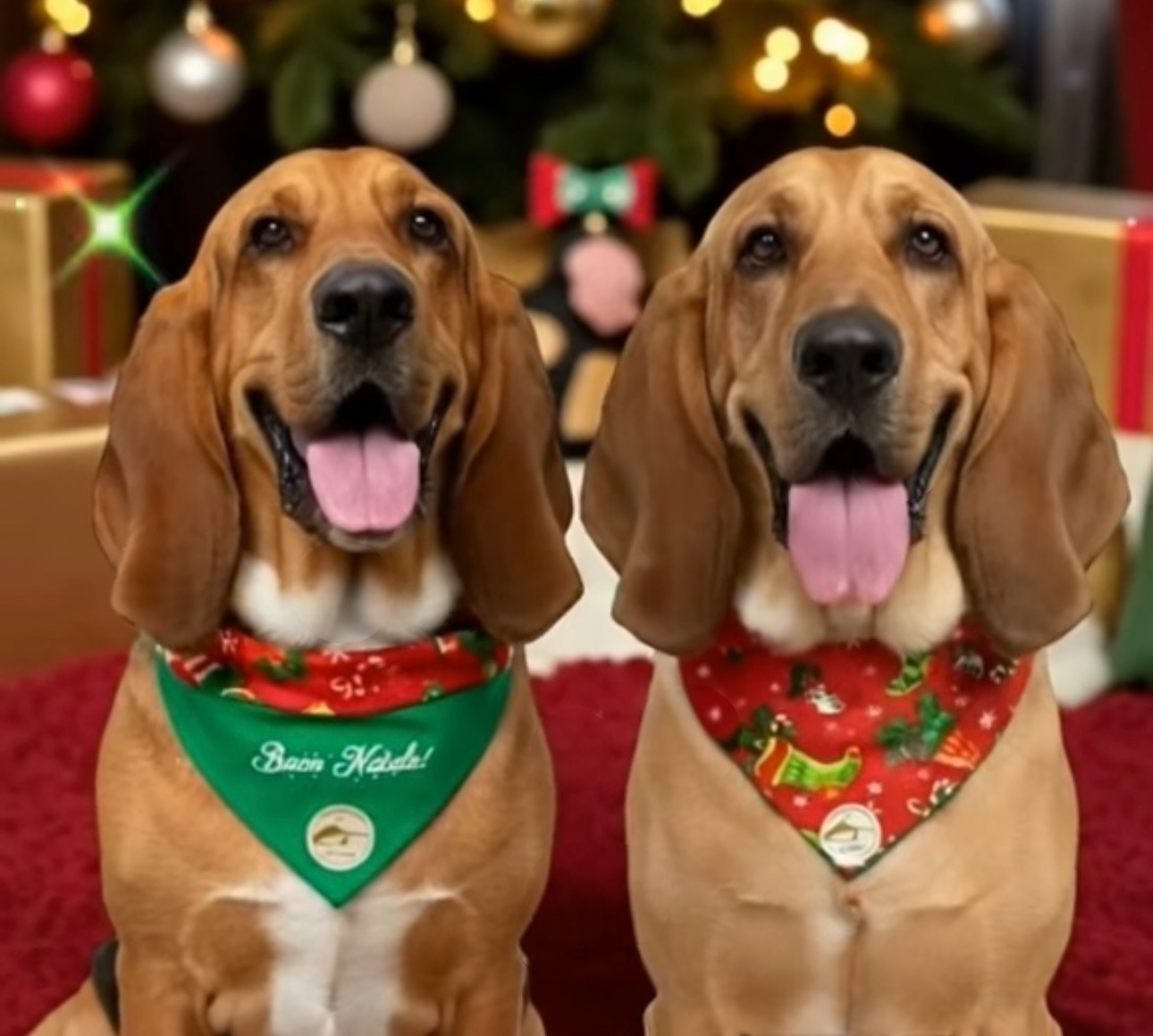 Bandana double-face natalizia per cani 