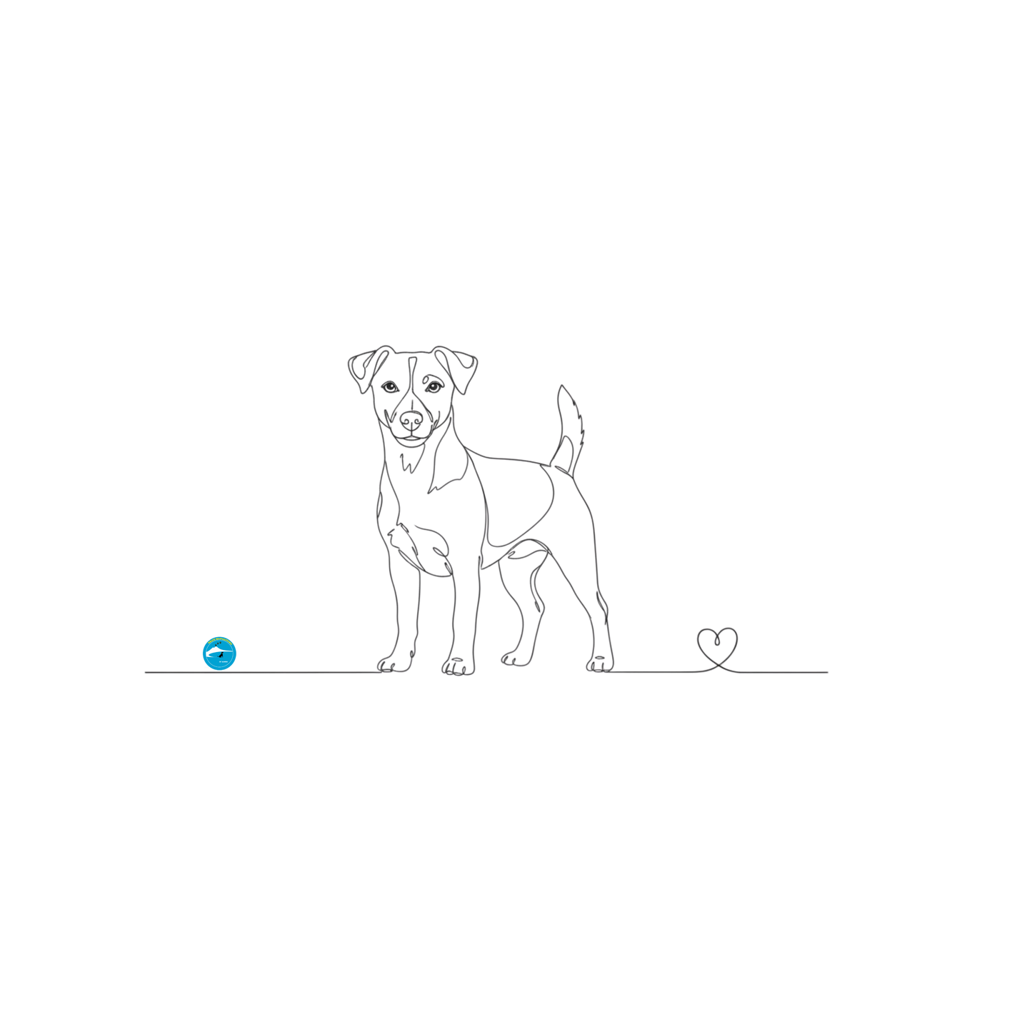 Tazza Jack Russell - Line Art