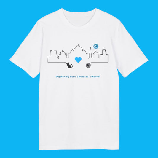 T-Shirt Unisex per adulti "Napoli Skyline" - 100% Cotone Biologico & Design Esclusivo
