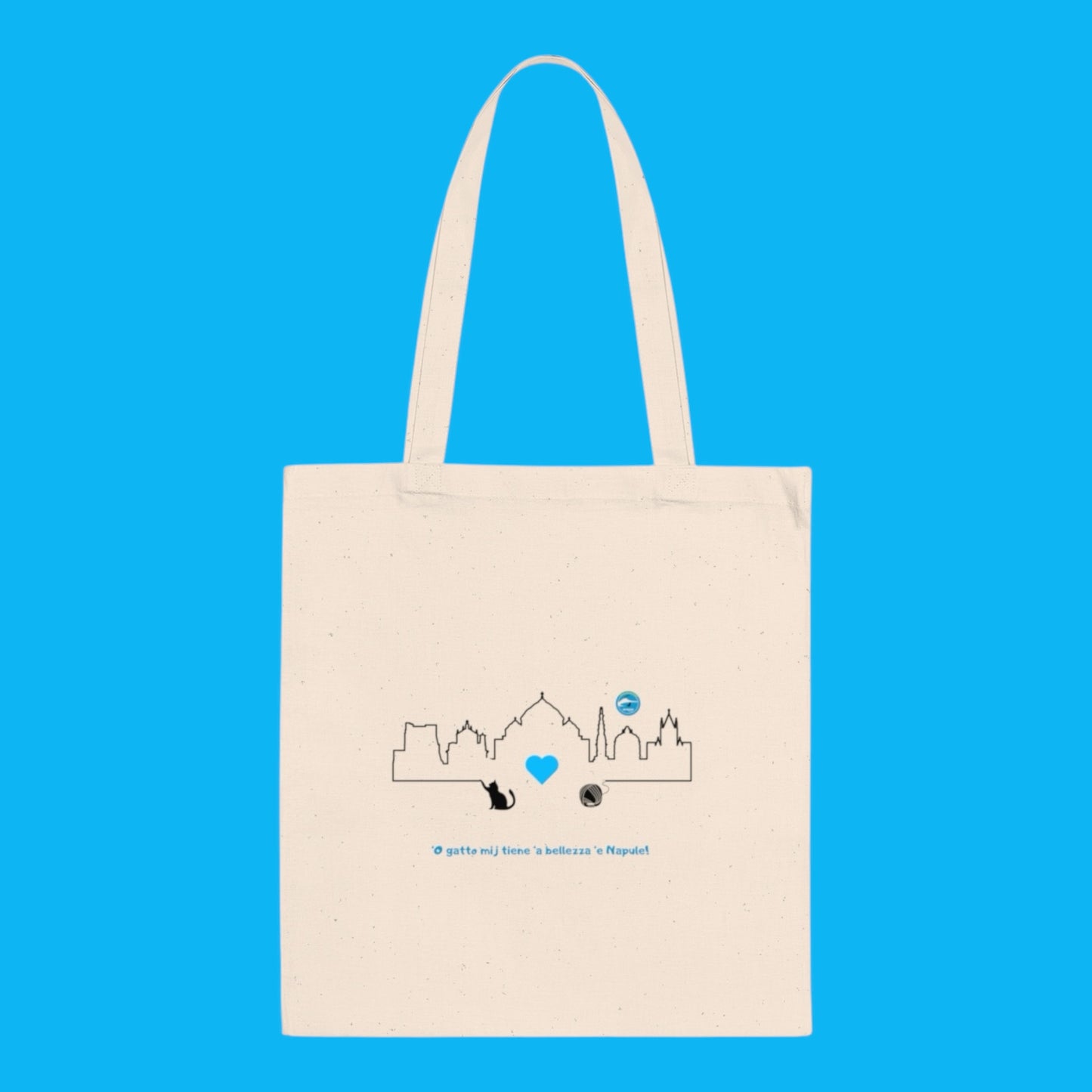 Borsa Tote Shopper "Napoli Skyline" - 100% Cotone Eco-Friendly & Design Esclusivo