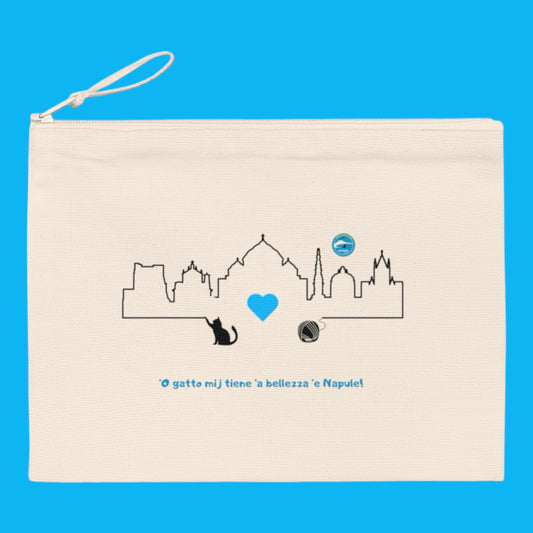 Astuccio Eco-Friendly "Napoli Skyline" - Design Esclusivo & Tessuto Riciclato