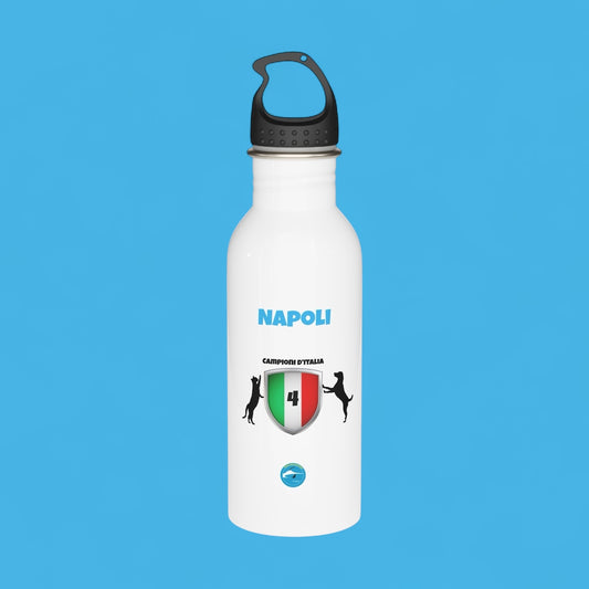 Borraccia Napoli 4° Scudetto 60 cl - Acciaio Inox | Design Esclusivo Cane & Gatto
