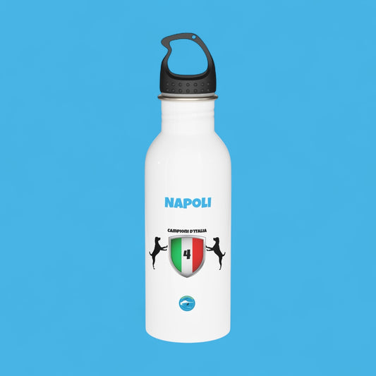 Borraccia Napoli 4° Scudetto 60 cl - Acciaio Inox | Design Esclusivo 2 Cani