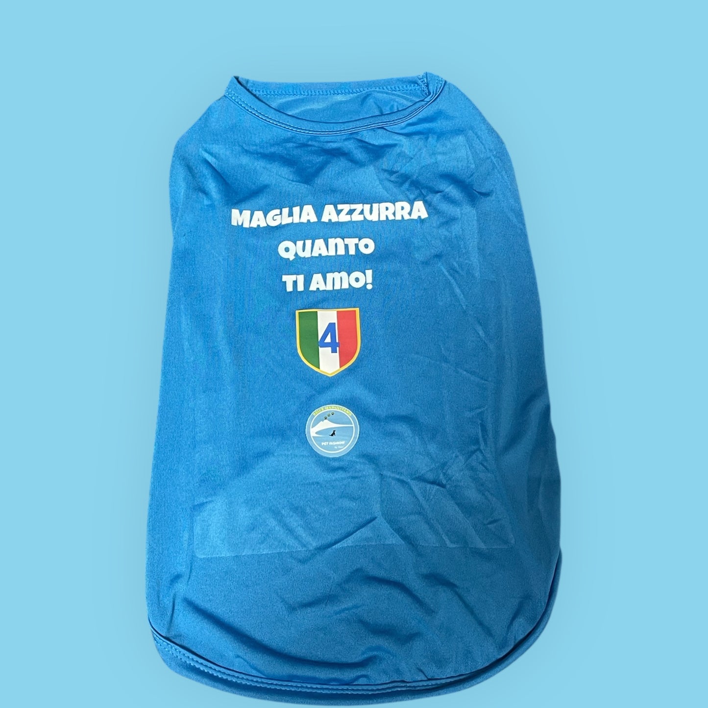 Maglia per cani "Maglia azzurra quanto ti amo!"