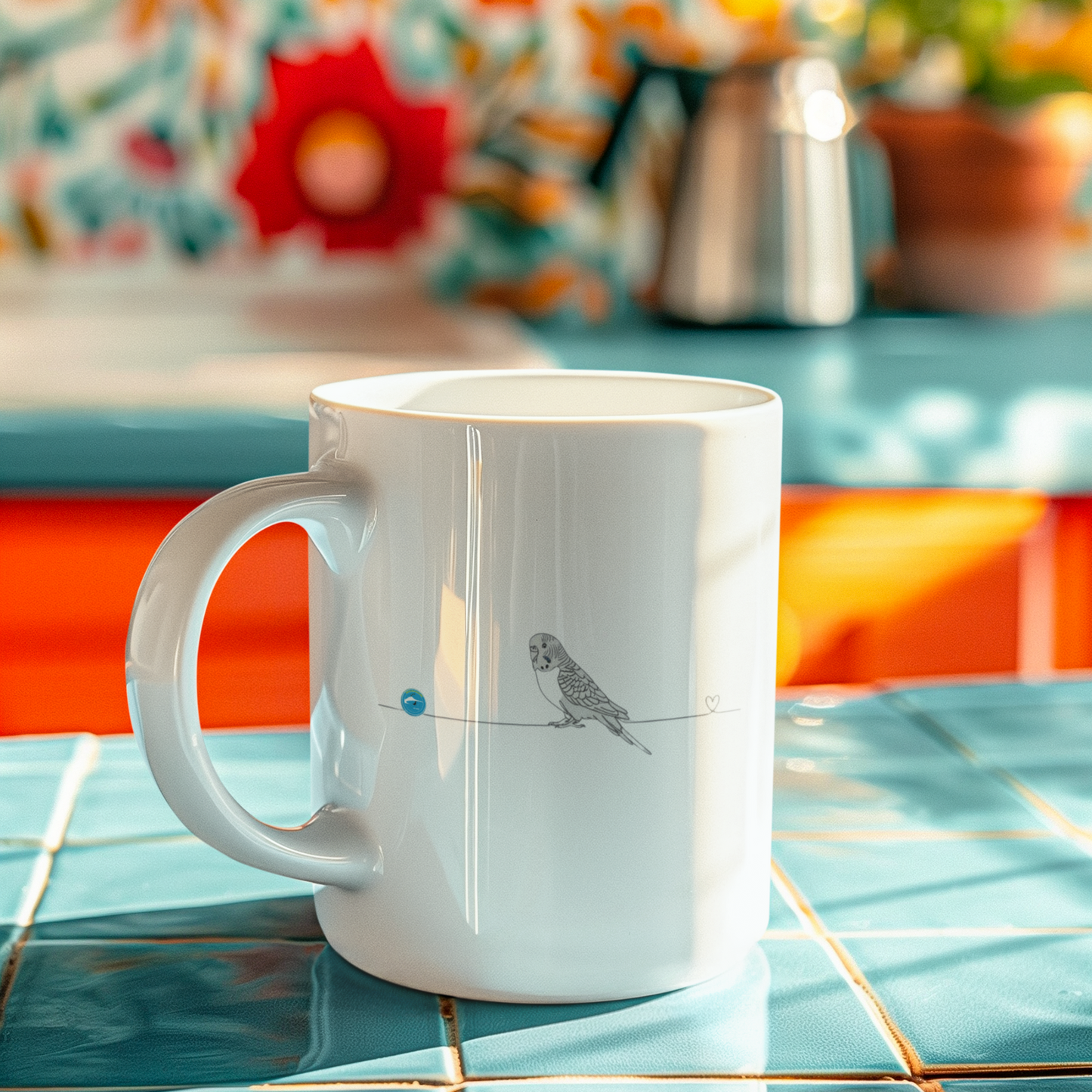 tazza con pappagallino