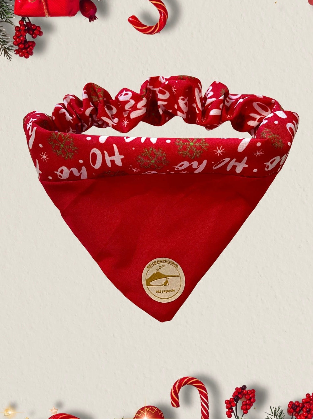 bandana per cani natalizia double-face
