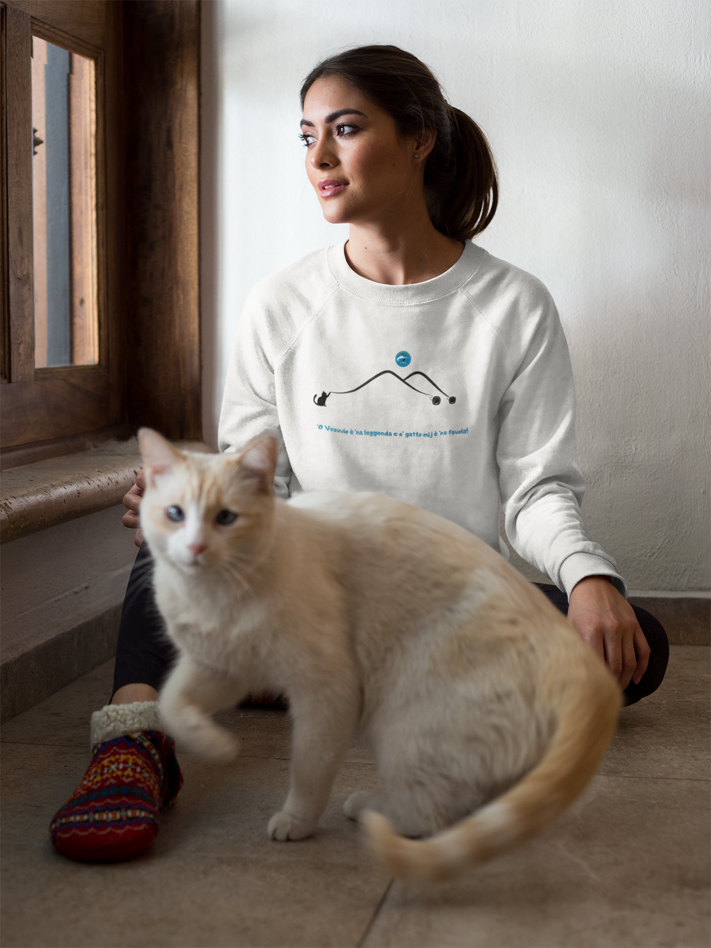 Felpa Girocollo Unisex per adulti "Vesuvio" – Comfort, Etica & Design Esclusivo