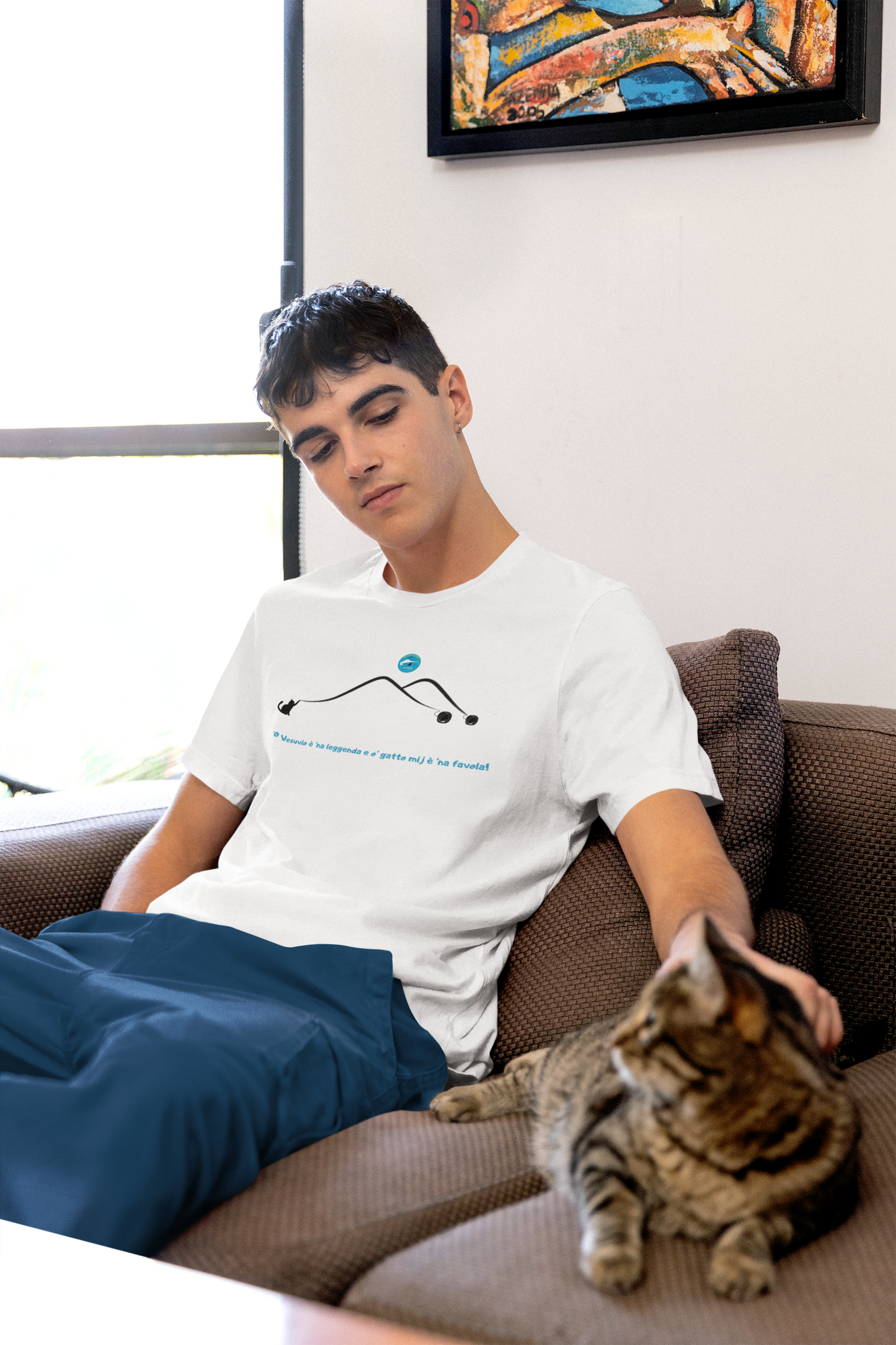 T-Shirt Unisex per adulti "Vesuvio " – 100% Cotone Biologico & Stile Esclusivo