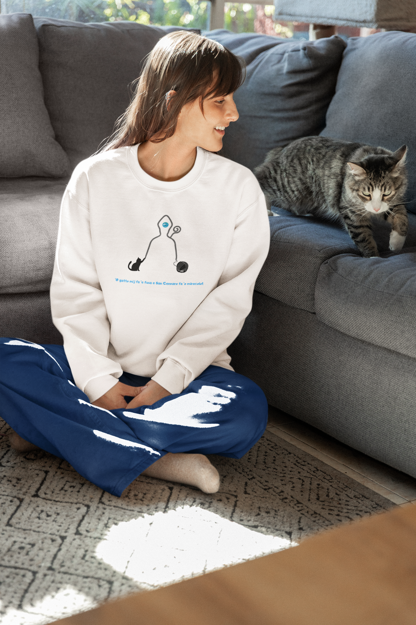 Felpa Girocollo Unisex per adulti "San Gennaro" – Comfort, Durabilità & Cotone Etico