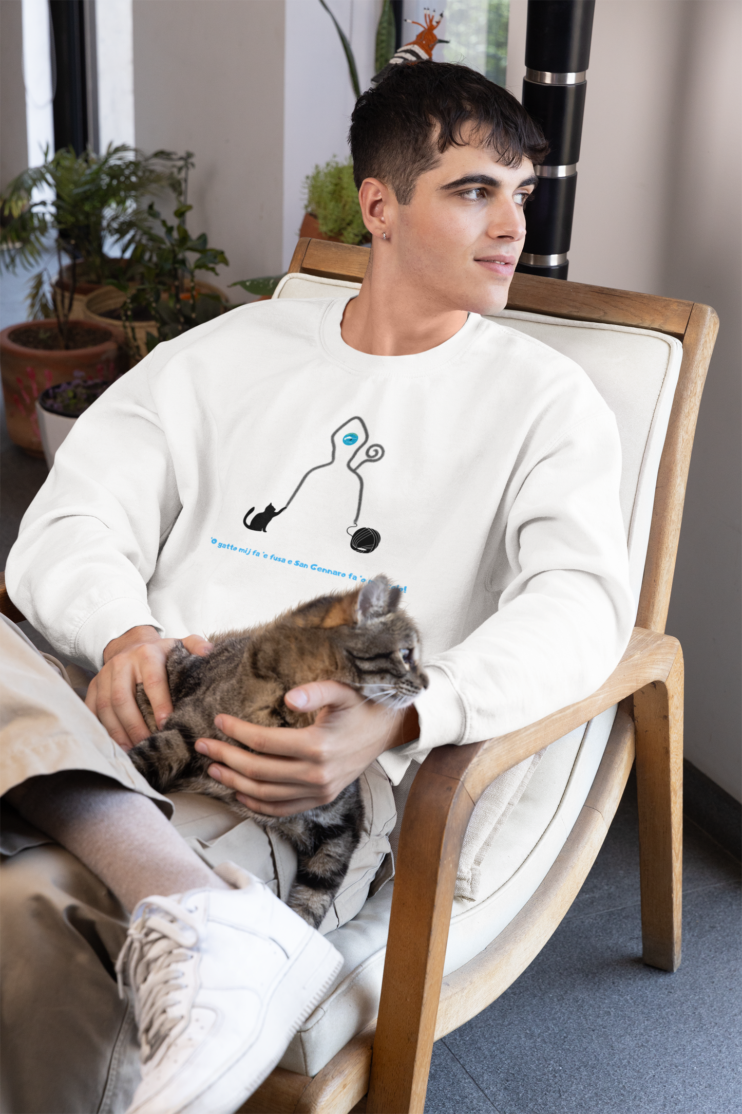 Felpa Girocollo Unisex per adulti "San Gennaro" – Comfort, Durabilità & Cotone Etico