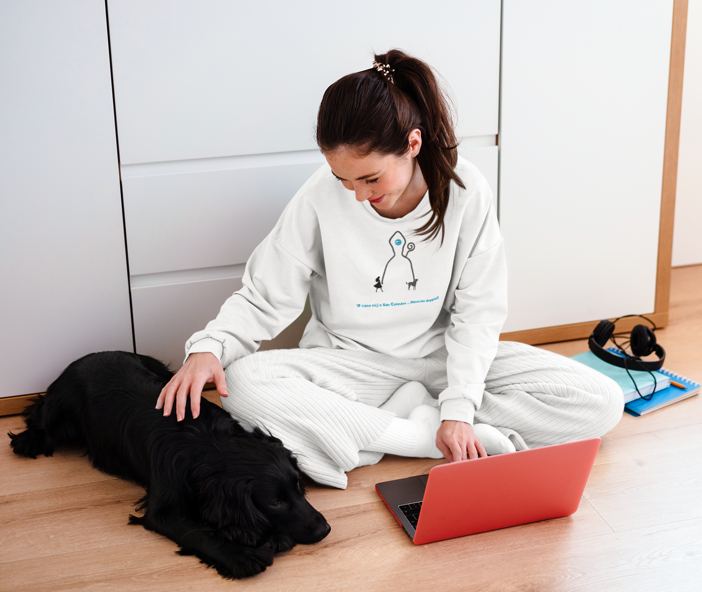 Felpa Girocollo Unisex "Donna, San Gennaro & cane" – Design Esclusivo & Comfort Etico