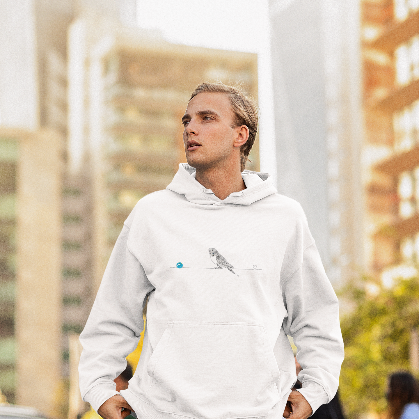 felpa con pappagallino
