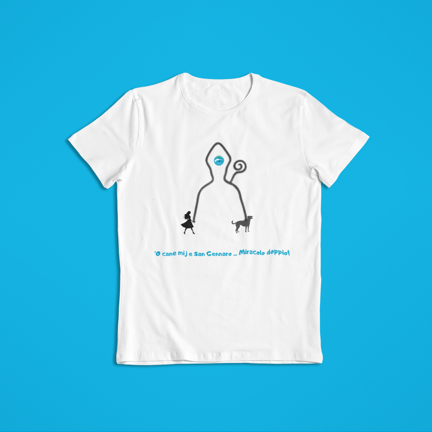 T-Shirt Unisex "Donna, San Gennaro & Cane" – 100% Cotone Etico & Design Esclusivo Napoli