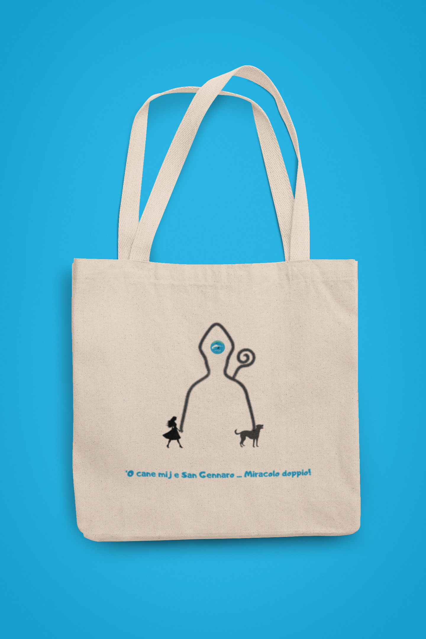 Borsa Tote Riciclata per donna"San Gennaro & Cane" – Eco-Friendly