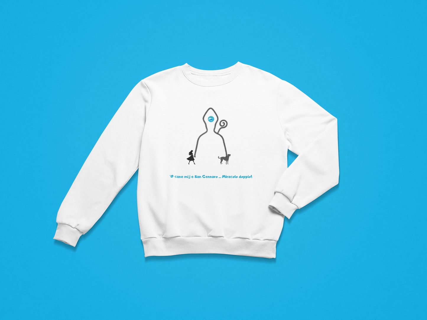 Felpa Girocollo Unisex "Donna, San Gennaro & cane" – Design Esclusivo & Comfort Etico