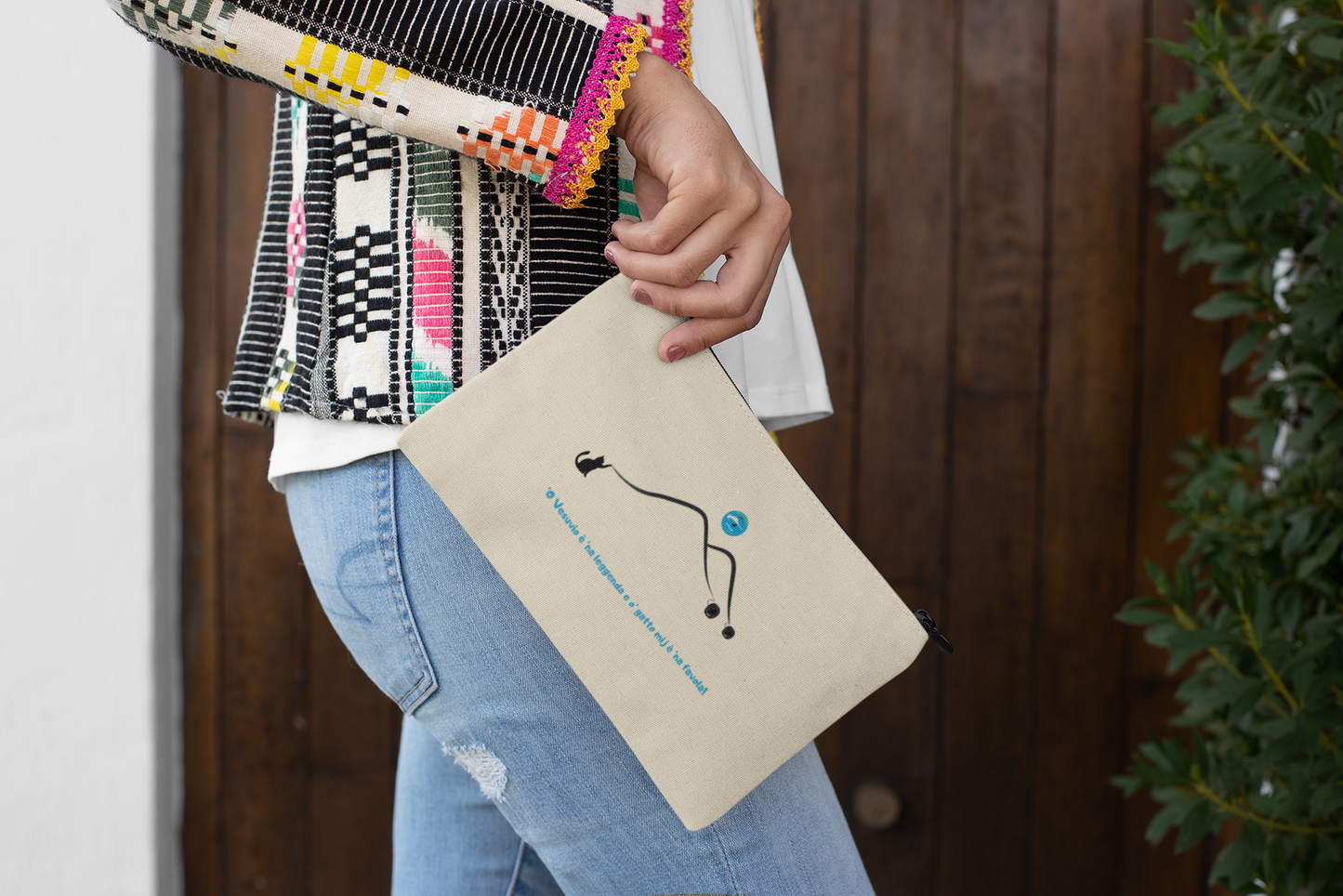 Astuccio Eco-Chic "Vesuvio " – Design Esclusivo Doppio Lato & Materiali Riciclati