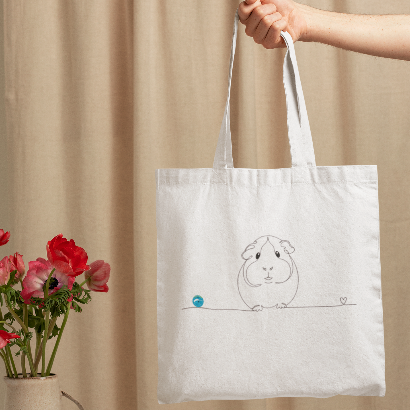 borsa con porcellino d'india