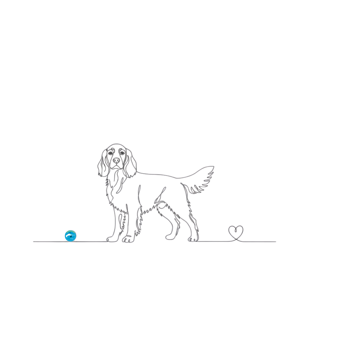 Tazza Setter e cuore - Line Art