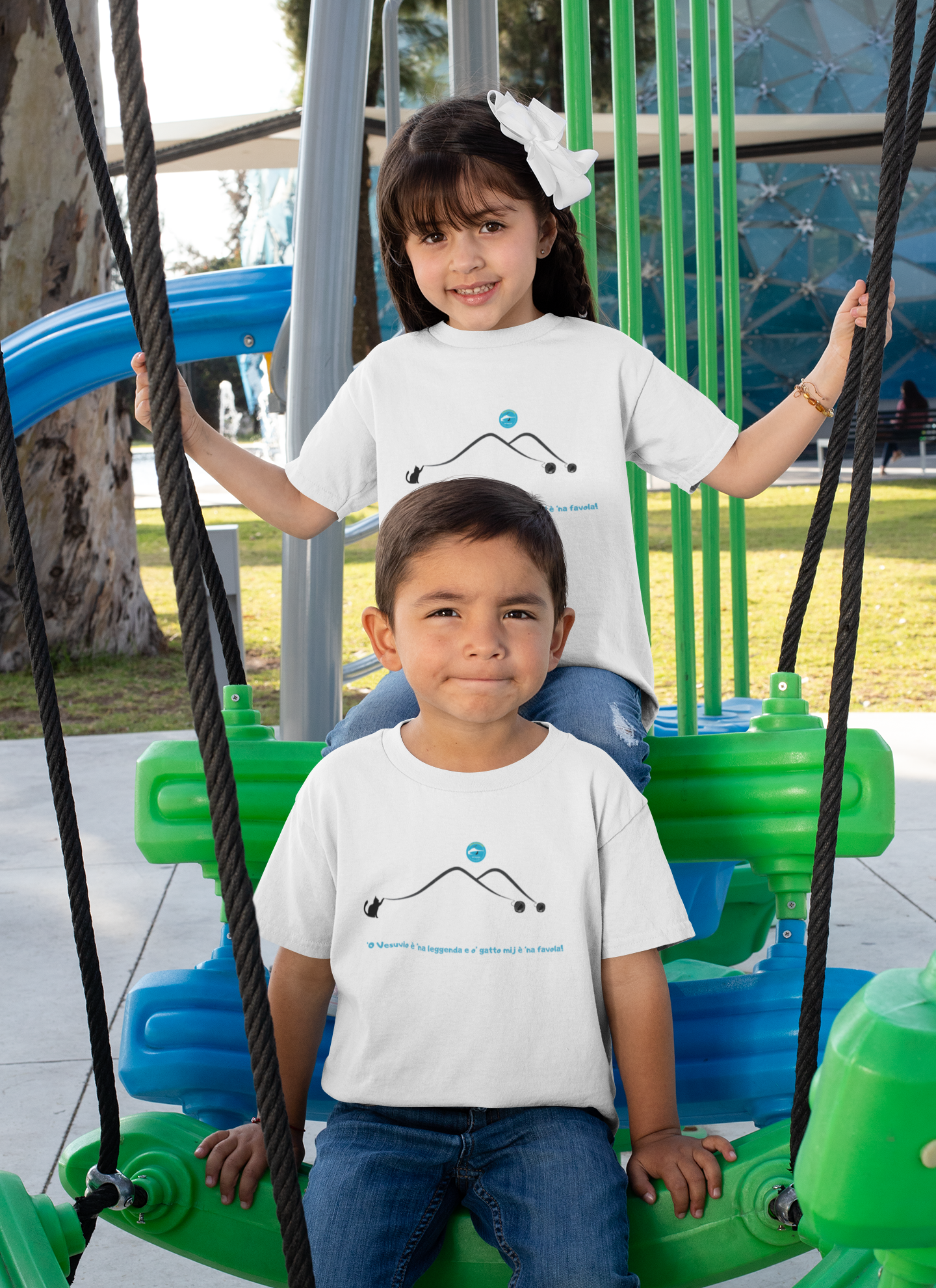 T-Shirt Ragazzi Maniche Corte "Vesuvio " – Cotone Pettinato Leggero & Fair Labor