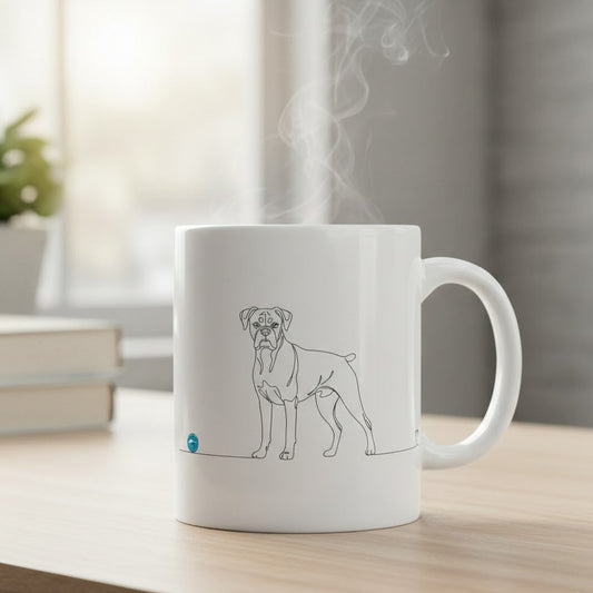 Tazza line art con boxer