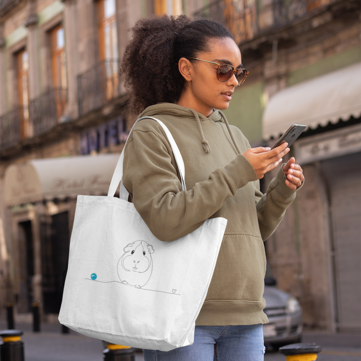 borsa con porcellino d'india