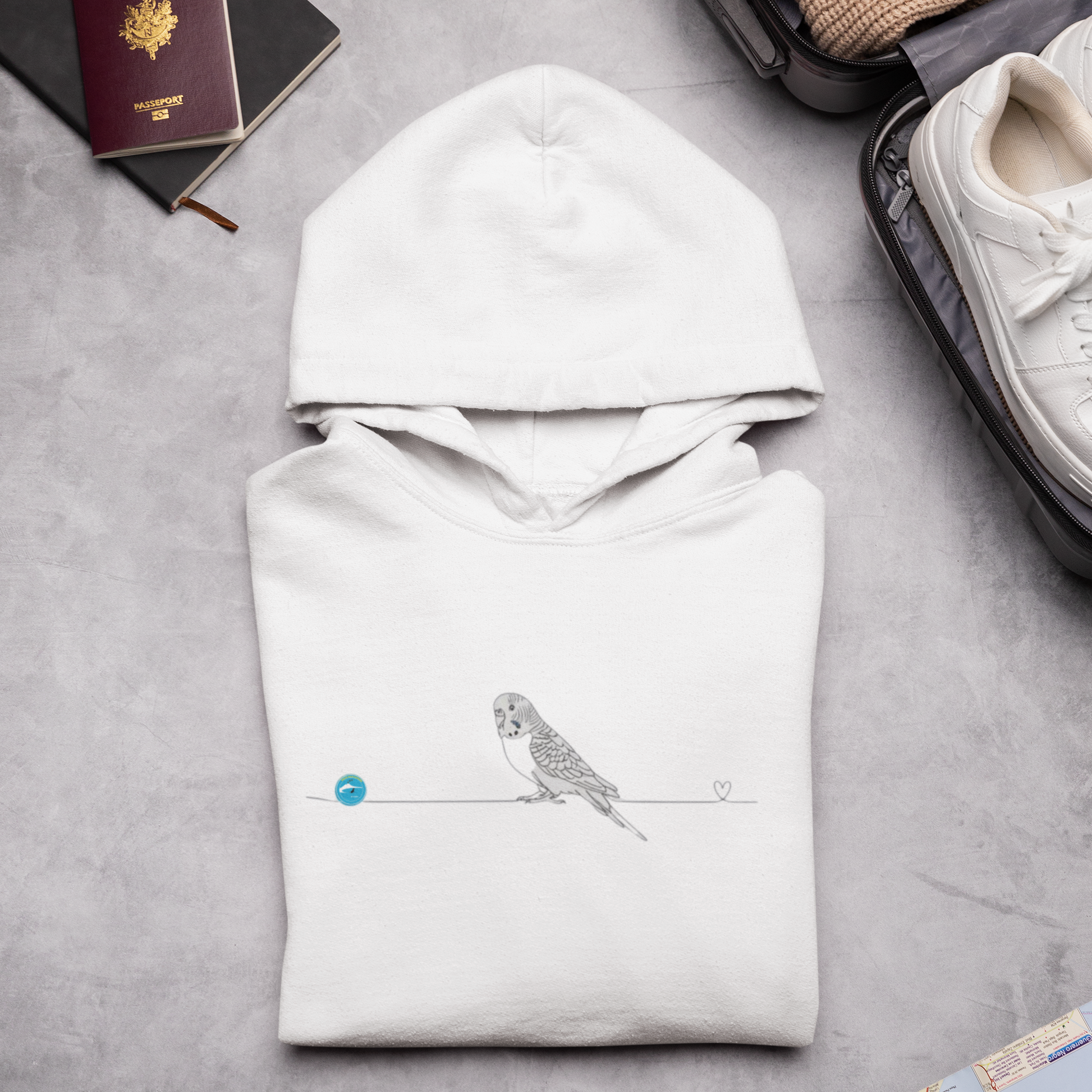 felpa con pappagallino