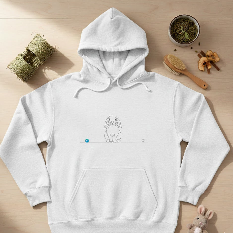 felpa con coniglio ariete line art