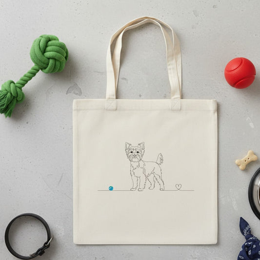 Borsa in cotone Eco-Friendly - Yorkshire e cuore - Line Art