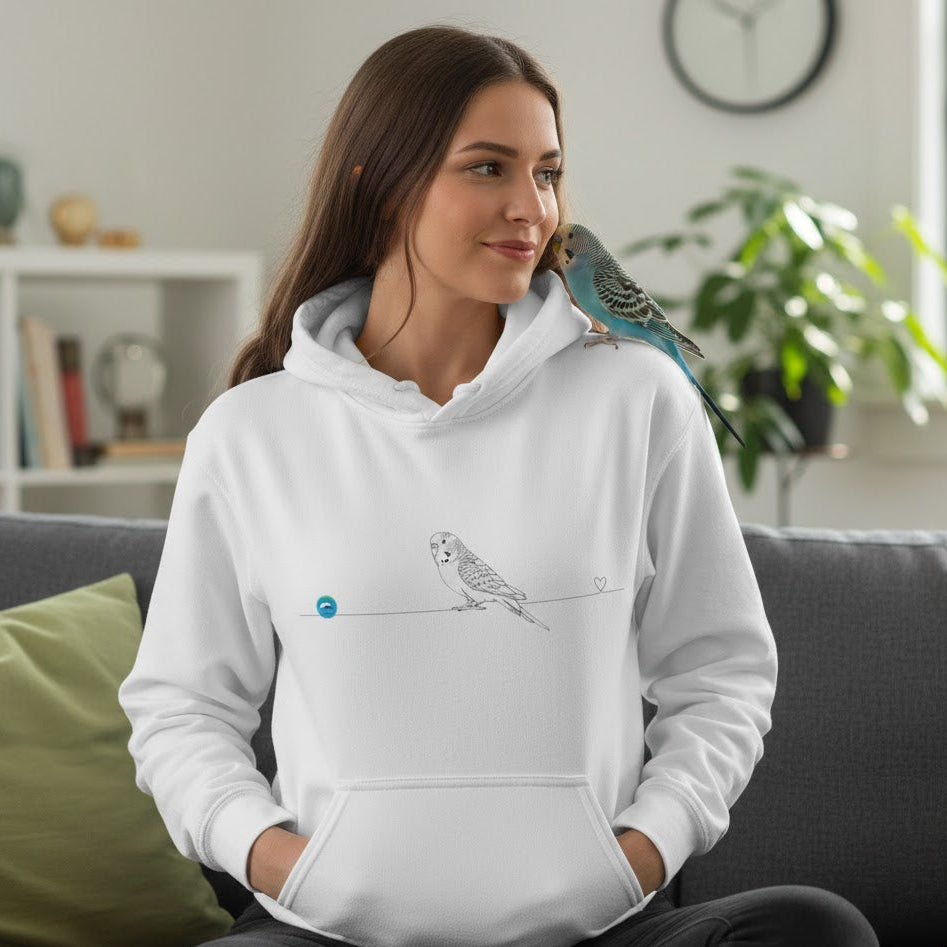 felpa con pappagallino

