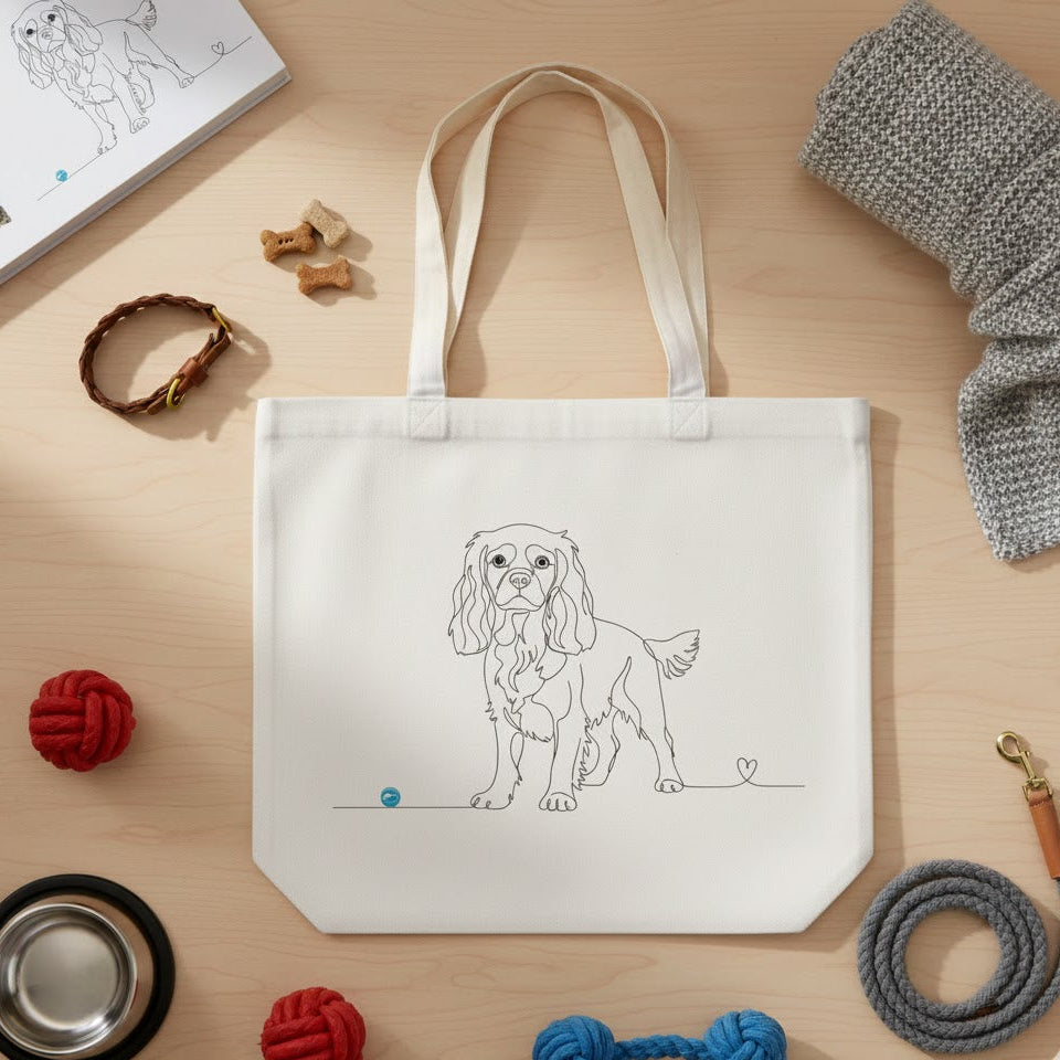 Borsa eco-friendly - Cavalier King Charles - Art Line