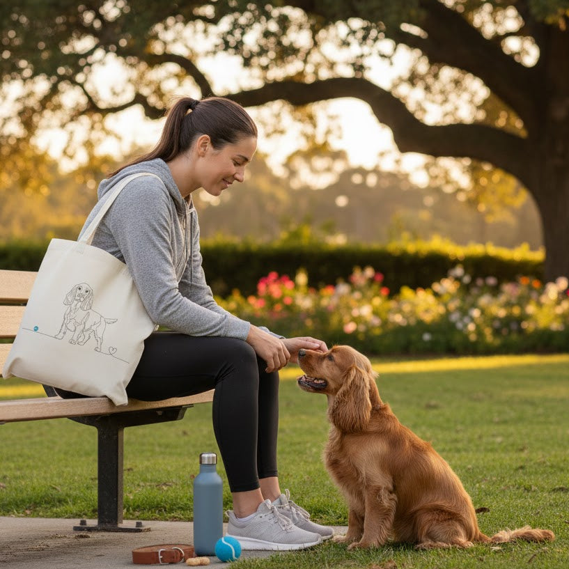 Borsa eco-friendly -Cocker e cuore - Art Line