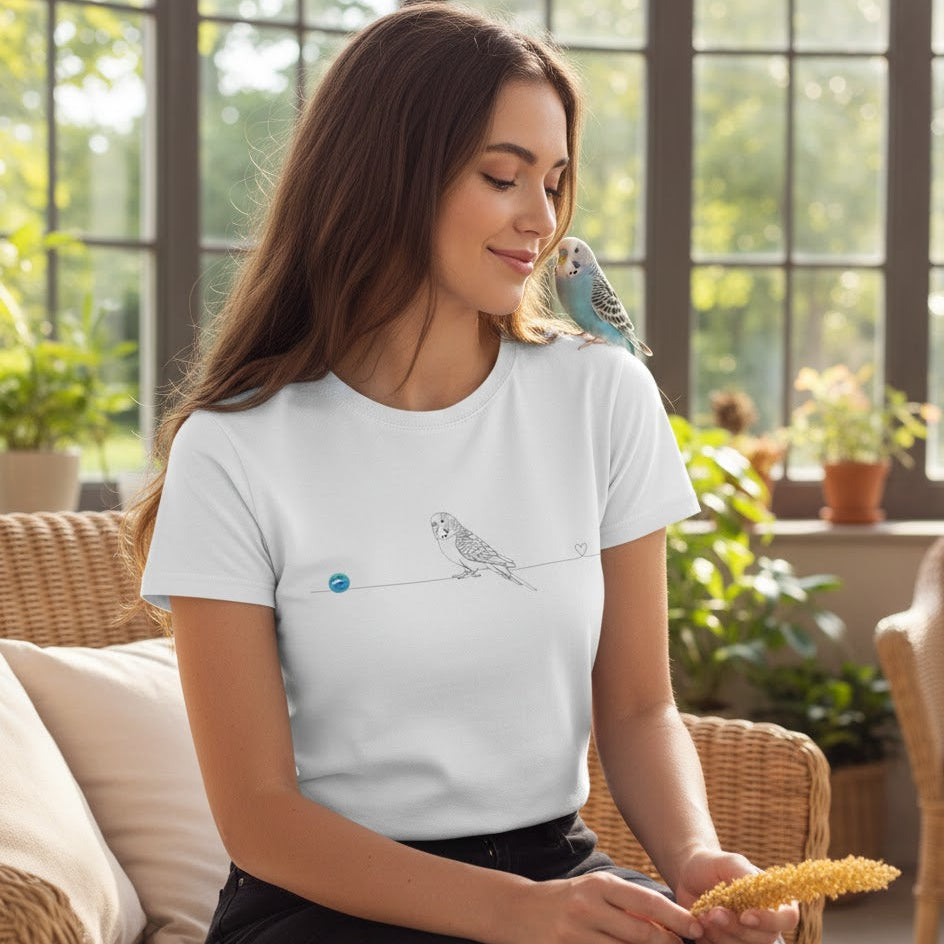 t-shirt pappagallino