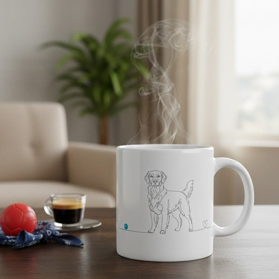 Tazza Golden Retriever - Line Art