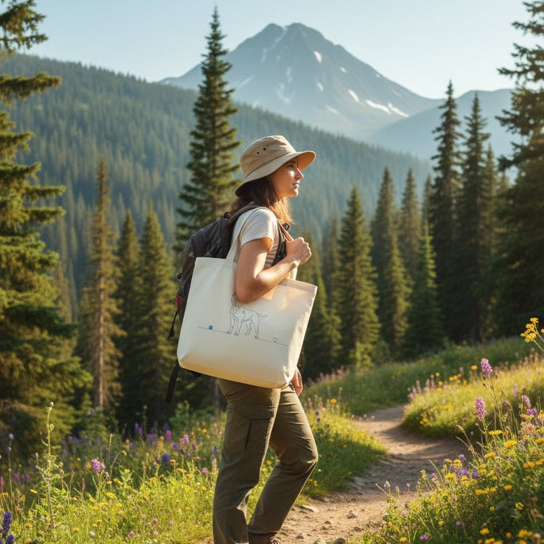 Borsa cotone eco-friendly - Pitbull e cuore - Line Art
