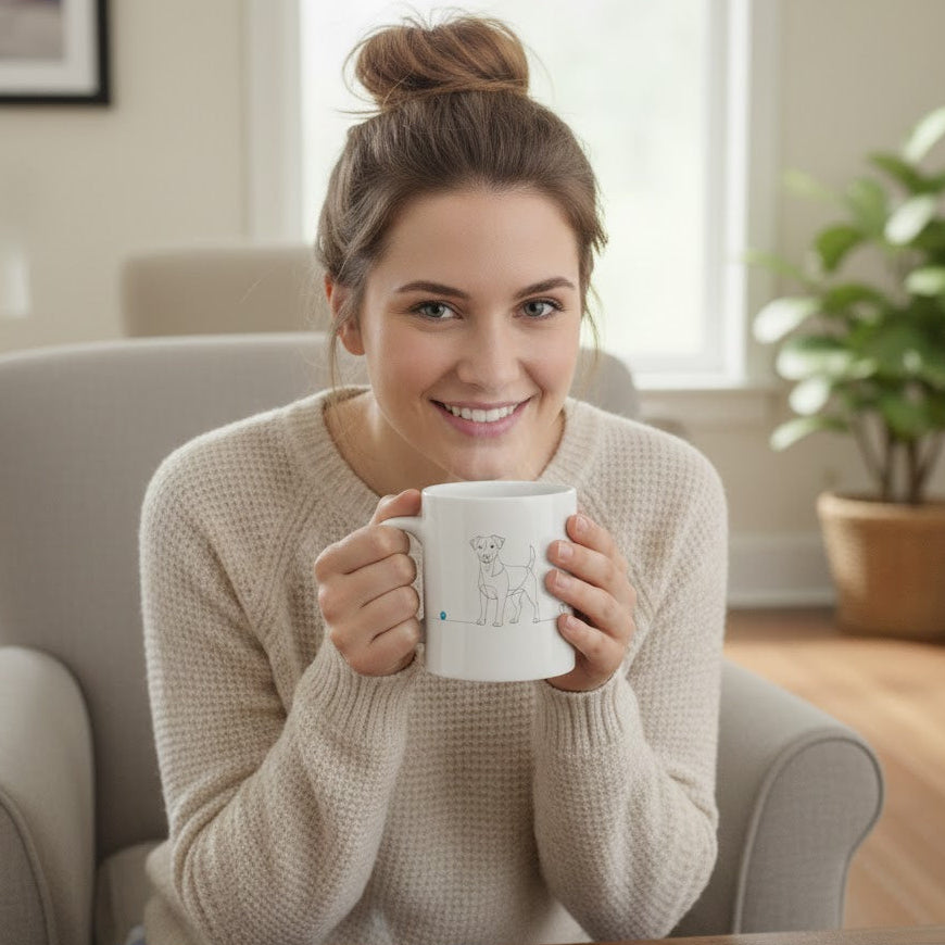 Tazza Jack Russell - Line Art