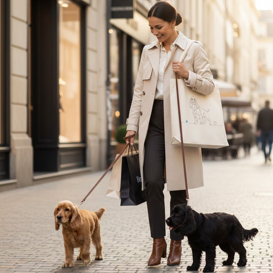 Borsa eco-friendly -Cocker e cuore - Art Line