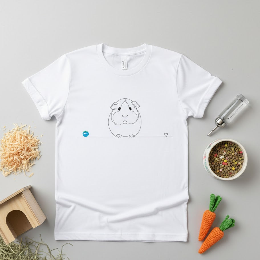 t-shirt con porcellino d'india