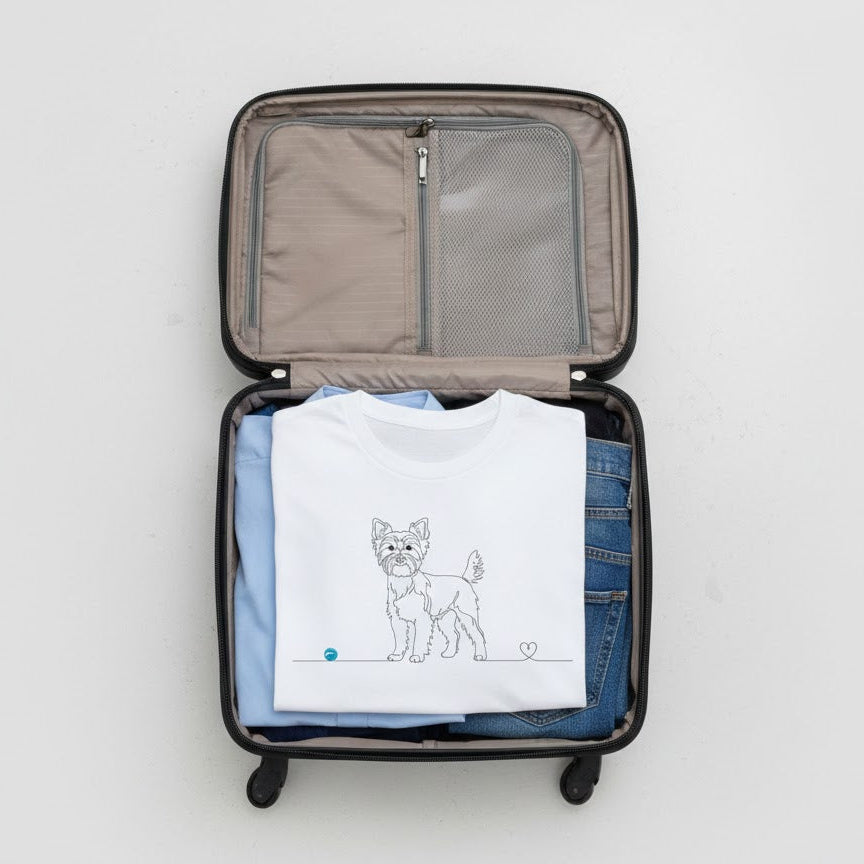 T-Shirt Unisex cotone biologico- Yorkshire e cuore - Art Line