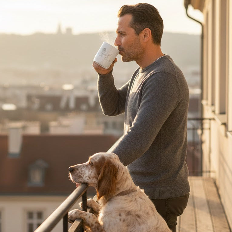 Tazza Setter e cuore - Line Art