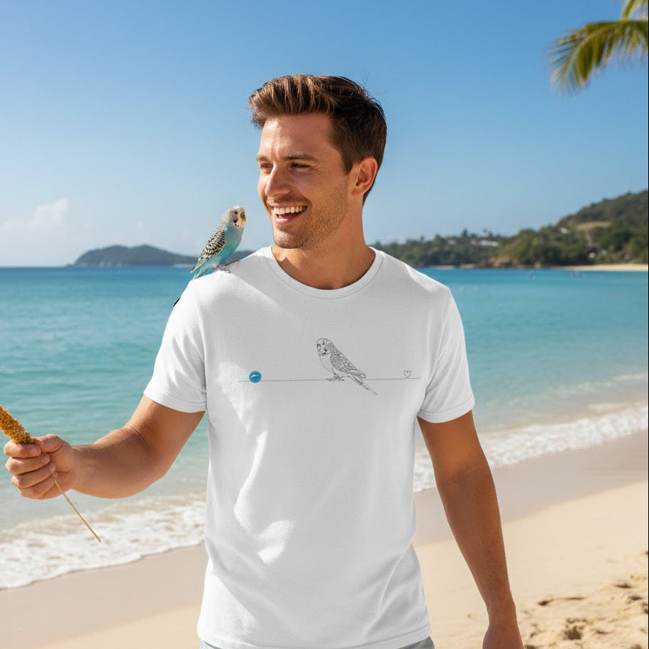 t-shirt pappagallino