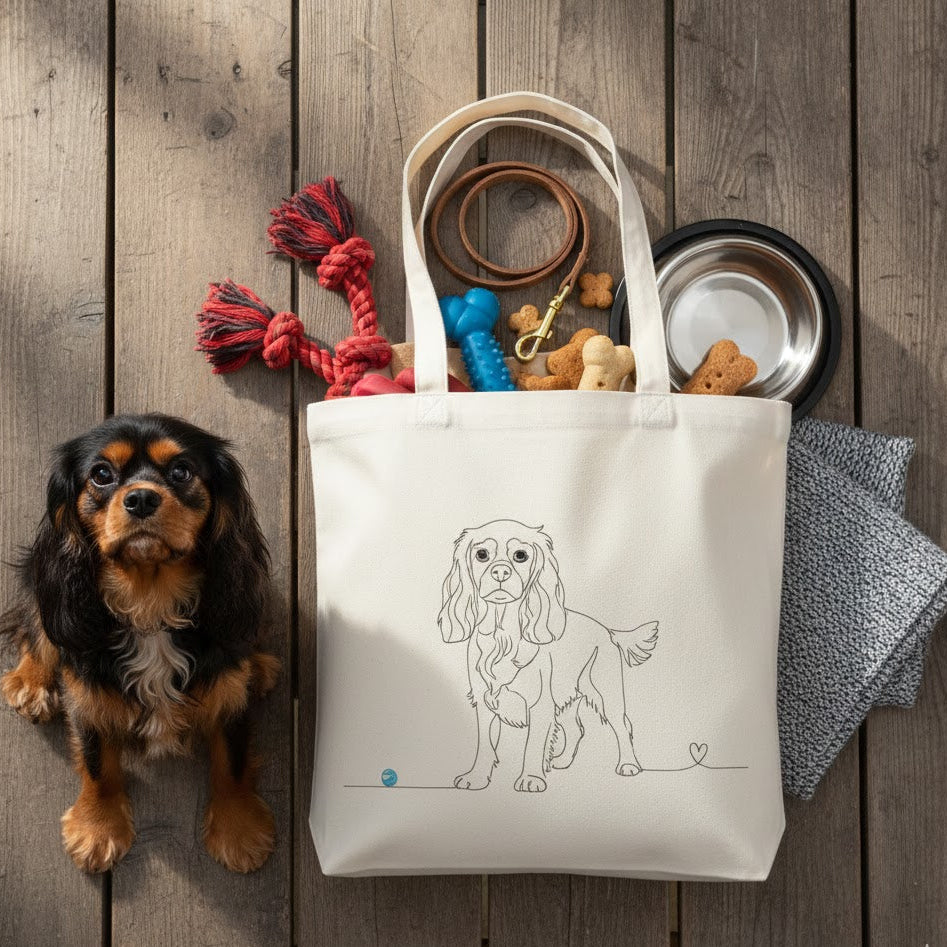 Borsa eco-friendly - Cavalier King Charles - Art Line