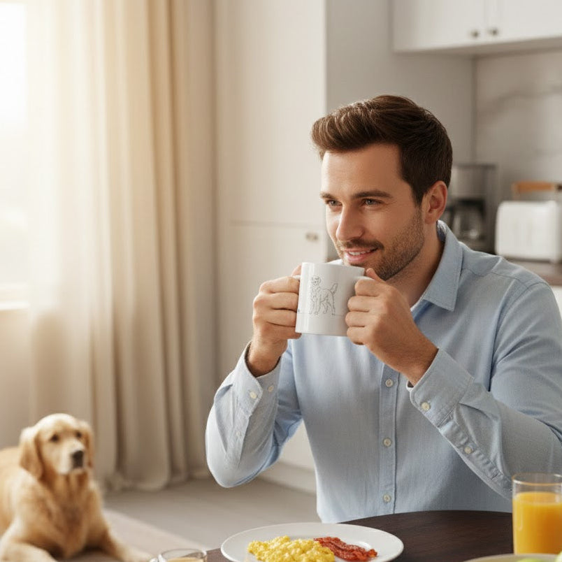 Tazza Golden Retriever - Line Art