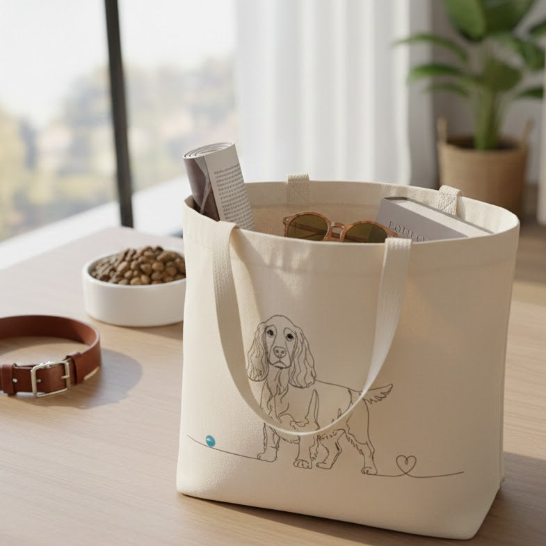 Borsa eco-friendly -Cocker e cuore - Art Line