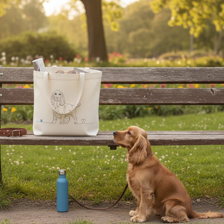 Borsa eco-friendly -Cocker e cuore - Art Line