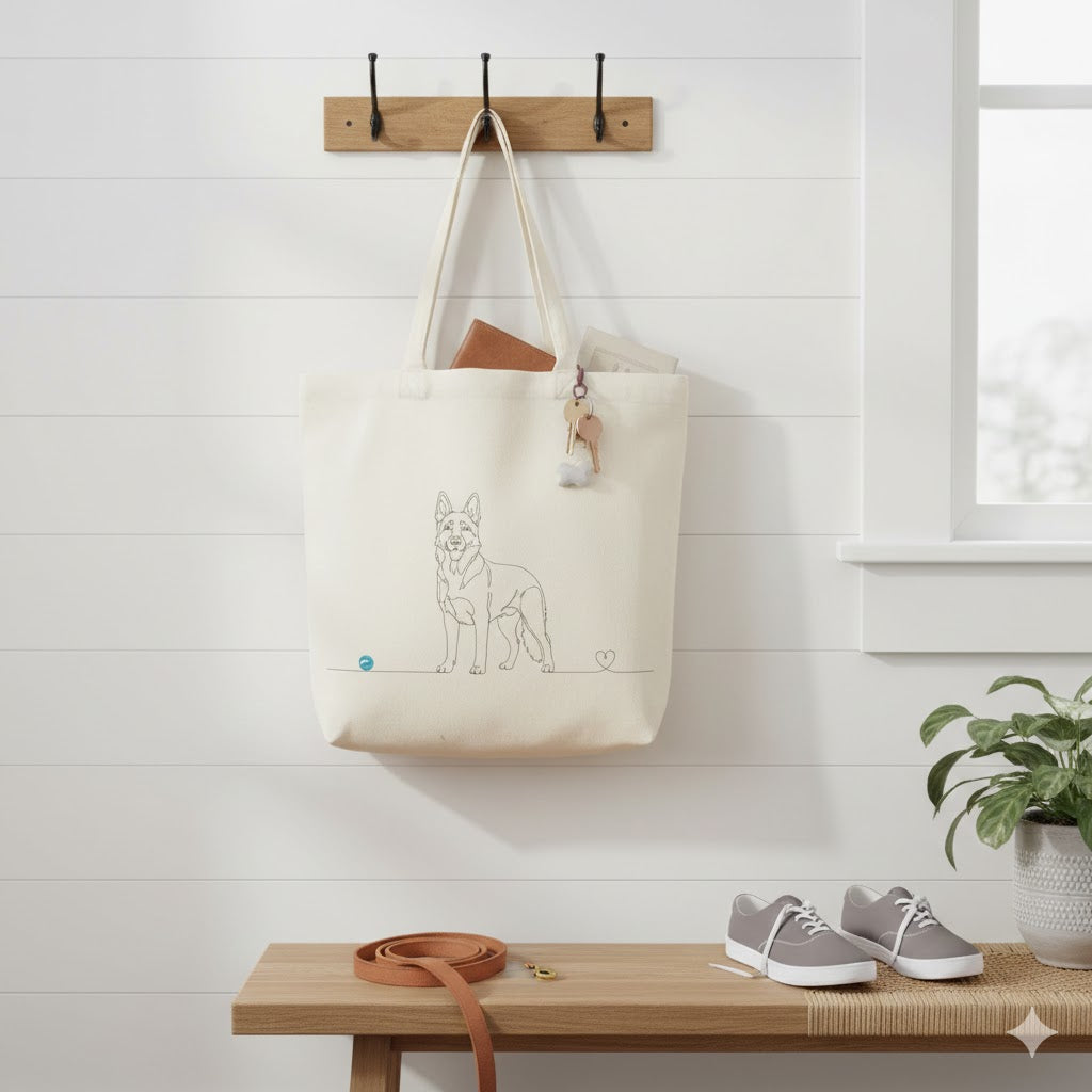 Borsa eco-friendly - Pastore Tedesco - Line Art