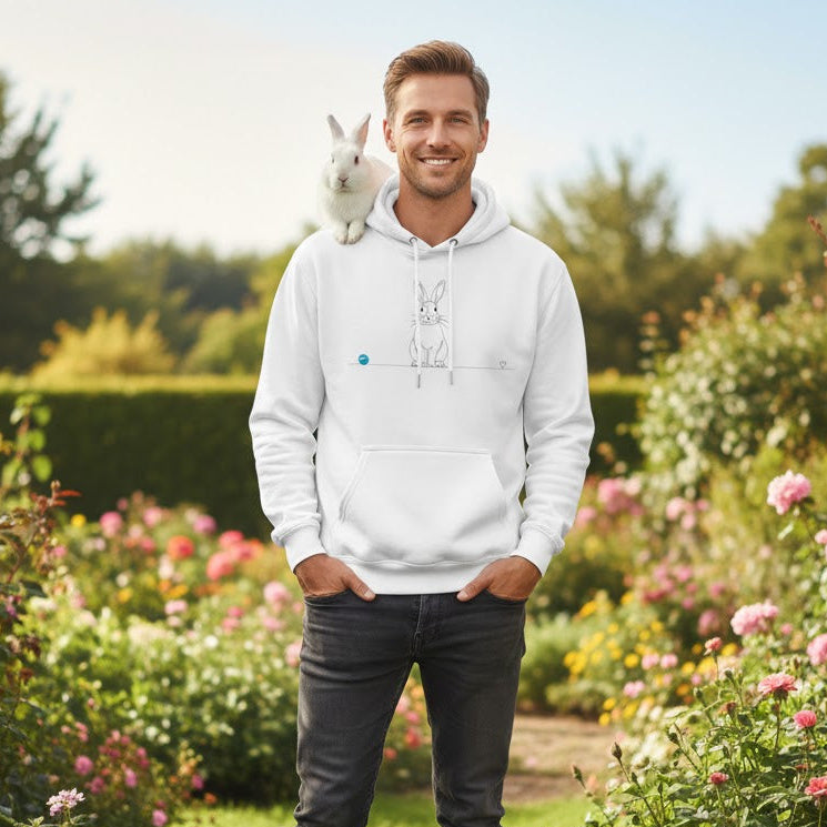 felpa con coniglio line art