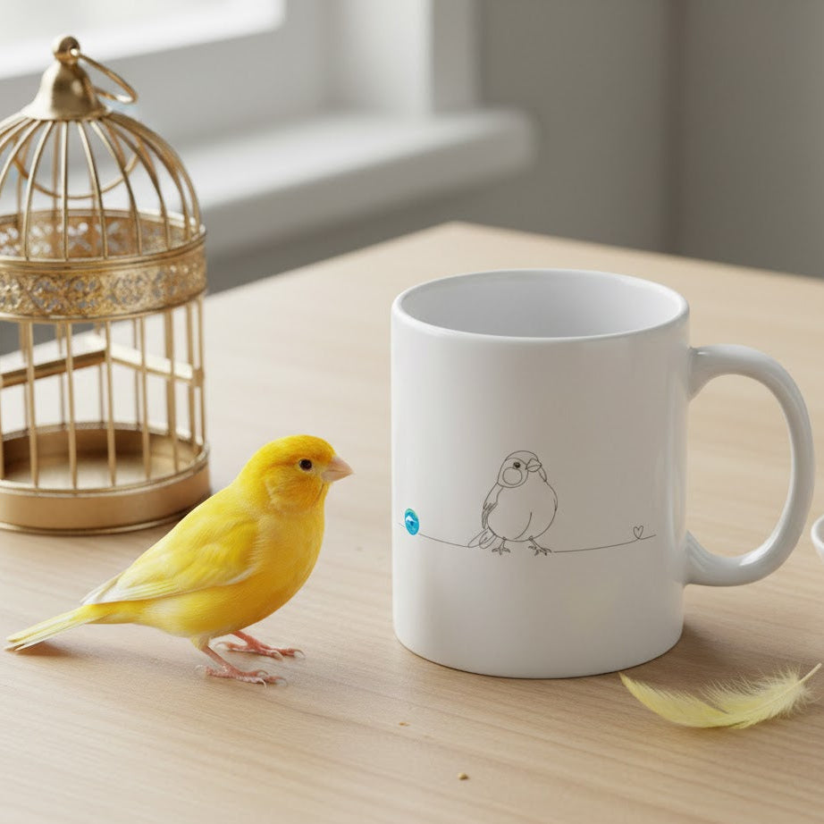 tazza con canarino